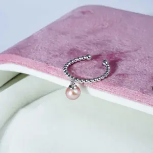 NYTK937 6-7mm Pearl Ring fresh water pearl