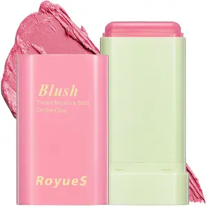 Cream Blush Stick, Monochromatic Blush Beauty Wand for Cheek and Lip Tint with Long Lasting Hydrating Formula, Multi-use Makeup Stick for Blends Perfectly onto Skin, 0.6 oz