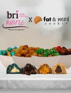 Bri Marie x Fat & Weird Cookie Collab - Handcrafted Gourmet Popcorn & Decadent Cookies for Flavor Explosions - US Snack Collab