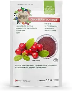 Organic Cranberry Powder 3.5oz (100g) 100% Whole Berry; Not Extract, Not Concentrate, Not Juice Powder Healthcare Dietary Natural Vitamin