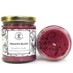 Dragon's Blood Soy Candle for Love, Power, Purification & Strength