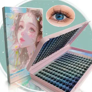 Self-Adhesive Eyelash Book - No Glue Needed! Natural Volume & Eye-Enlarging Effect, Easy to wear, Diy Dramatic Lashes, Large volume Curl cluster lashes, Reusable False Lashes with beautiful packaging, Beginner-friendly, Back-to-school season