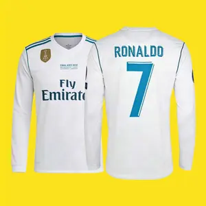 17 18/Home Kit/Soccer Jersey/7# Cristiano Ronaldo/Fans Version/Long Sleeve/Retro/Football Jersey