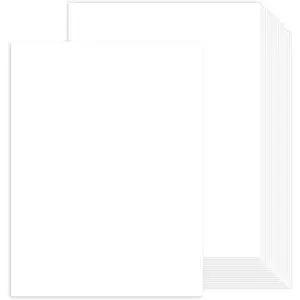 100 Sheets White Cardstock 8.5 x 11 Certificate Paper, White Card Stock Printer Paper for Invitations, Menus, Wedding, DIY Cards