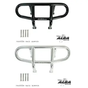 R1 ATV Front Bumper TRX450R TRX400EX Black/Silver 1" 6061 T6 Aluminum Lightweight Strong ARMAT by Alba Racing