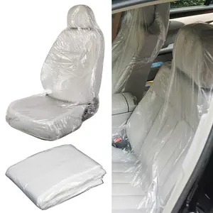 Universal 100/200/500Pcs Plastic Disposable Car Seat Covers Waterproof Lightweight Thicken Material Suitable for Most of Cars Easy to Install and Store