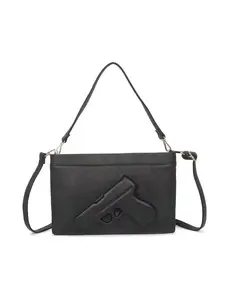 Men's Embossed Gun Bag Shoulder Bag Versatile Envelope Clutch Commuter Crossbody Bag, Stylish and Functional for Work and Daily Use