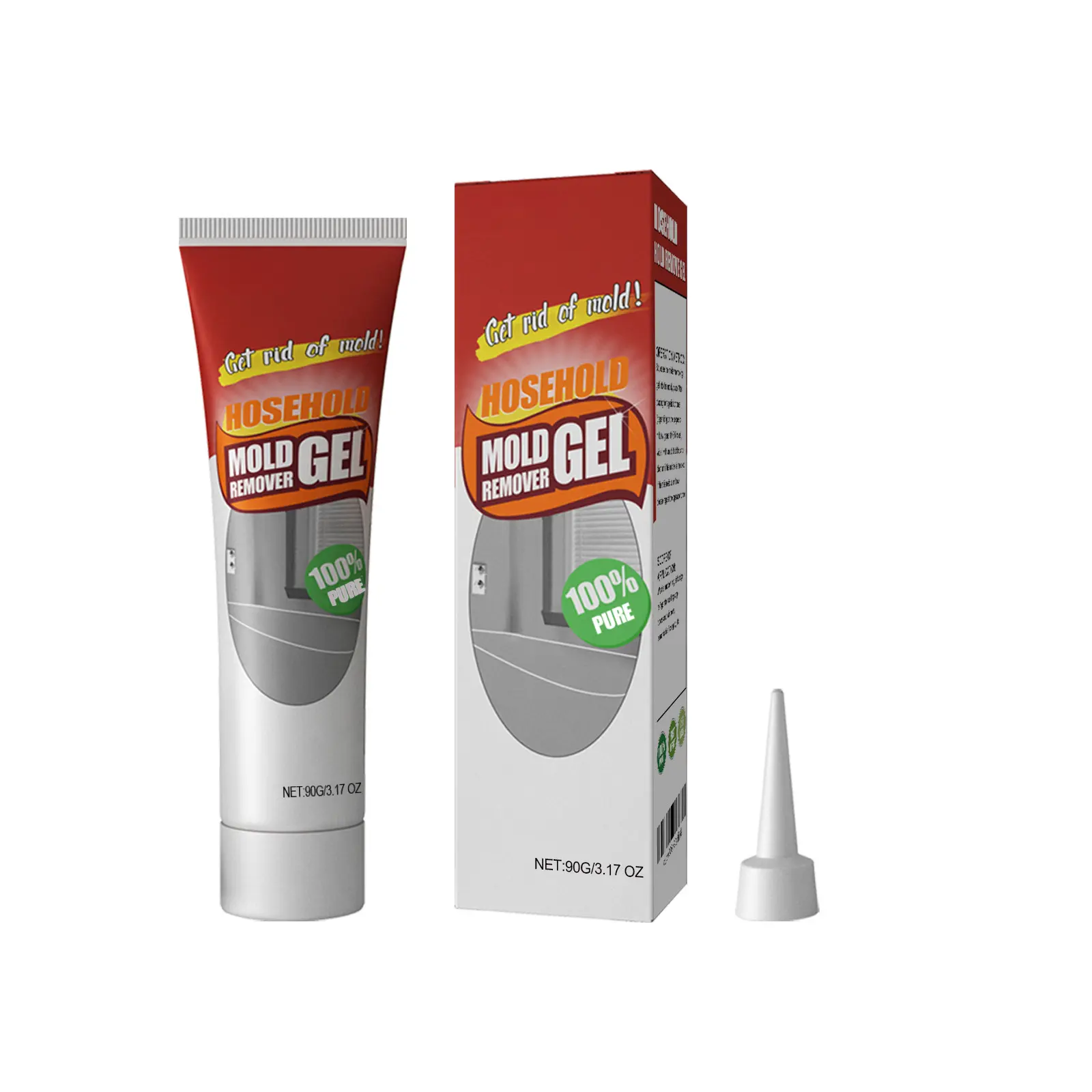 Antibacterial Household Wall Mold Removal Gel - 90g Box Disinfectant, Germicidal, Multipurpose, Ready-to-Go, Sanitizer Mold Removers for Bathrooms, Kitchens, Disinfectant Mold Removers
