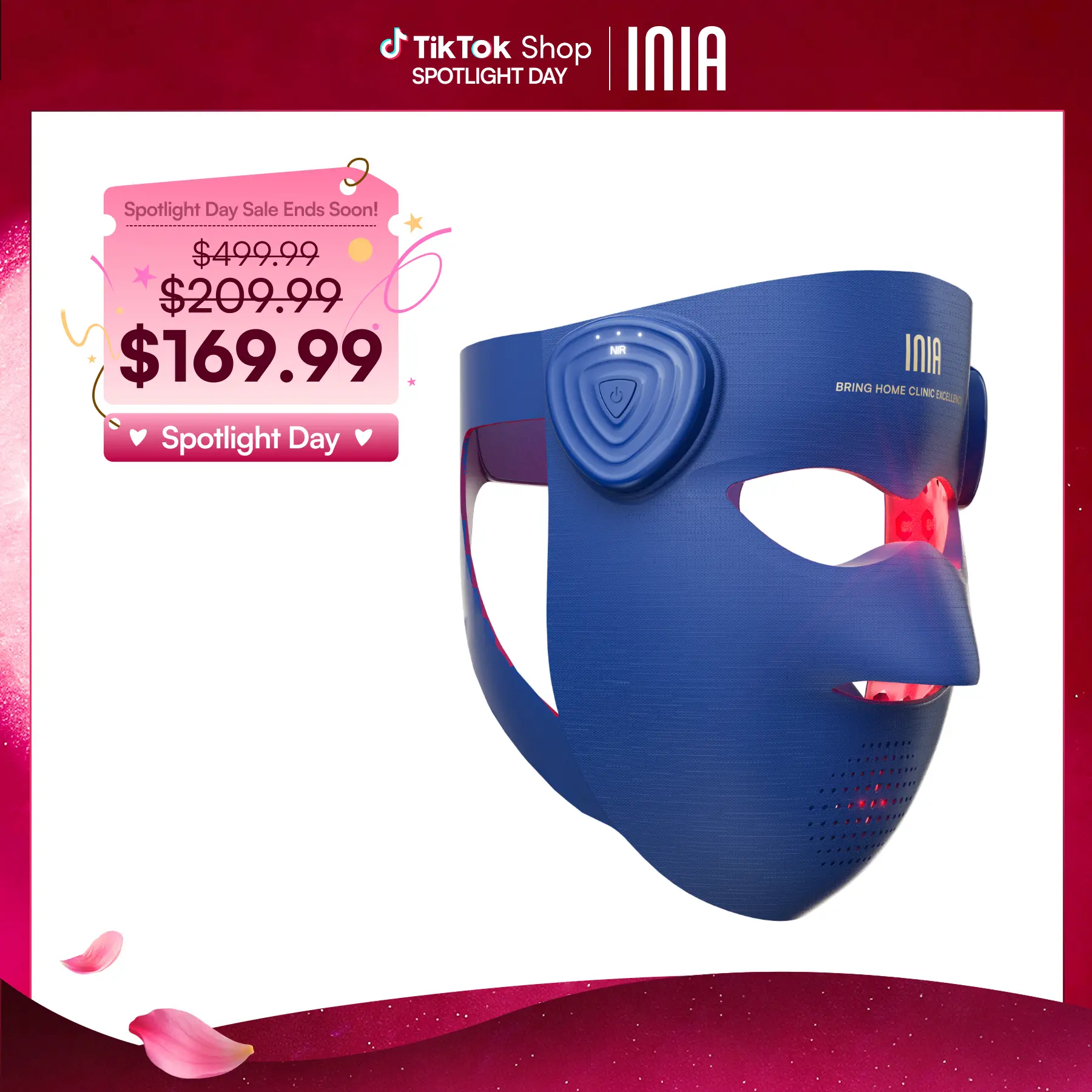 INIA GLOW 940 nm 4D LED Mask – Dual NIR 940 + 850 nm Deep