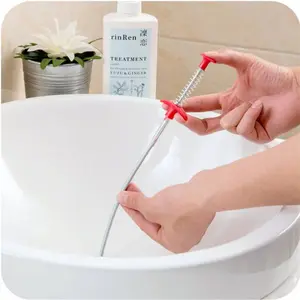 1x 60cm PP Sewer Dredge Spring, Easy-to-Use Pipe Dredging Tool, Household Hair Cleaner & Drain Clog Remover for Kitchen Sink Cleaning (Tools & Hardware Plumbing Accessory)