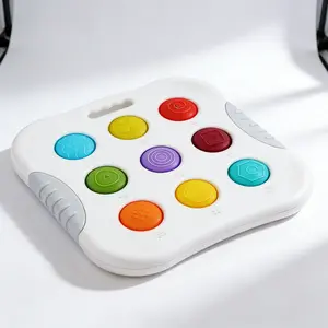 Fidget Popper Sensory Toy, Push Pop Bubble Toy, Montessori-Inspired Busy Board for Toddlers 1-3, Travel Activities for Airplane Car, Stress Relief Sensory Toy for 12+ Months (1 Piece)