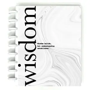 Bind'N Loose WISDOM White Marble Cover Discbound Journal