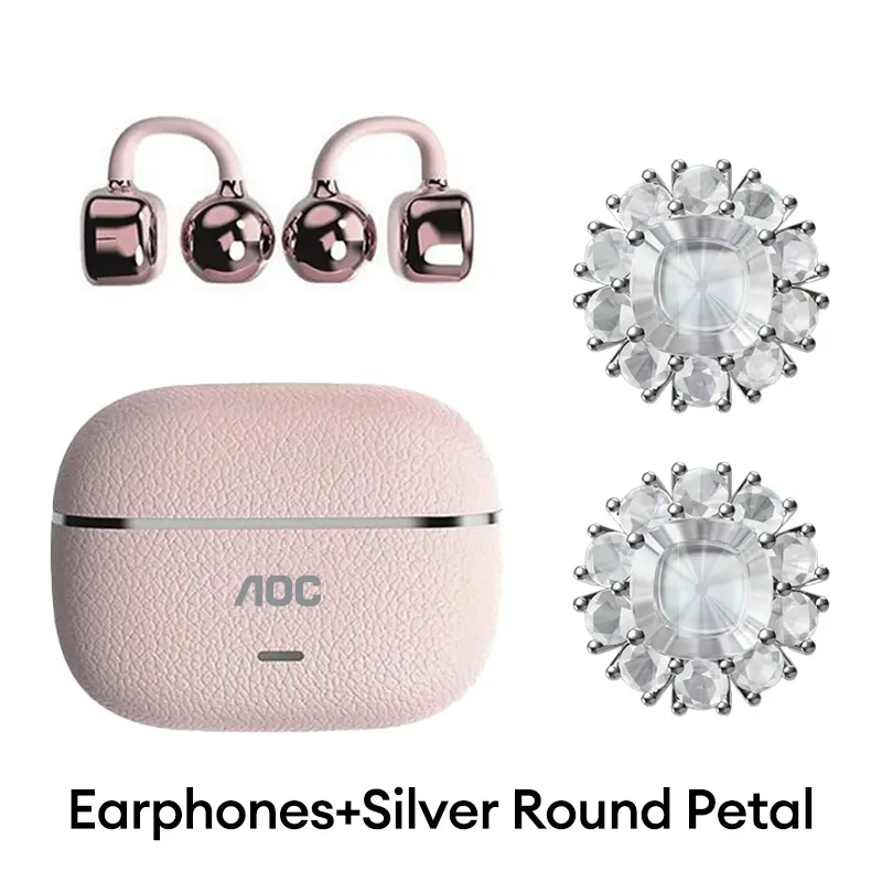 Pink+Silver Round Petal