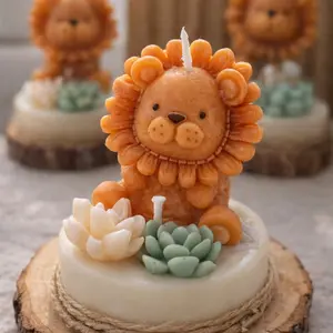 Handcrafted Lion Candle  | Safari Collection | Baby Shower Favor | Cute Gift Decor