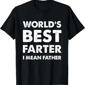100% Cotton Father's Day Retro World's BestFarter Dad Joke T-Shirt Premium Cotton Apparel Graphic tees, Hoodie and Sweatshirt for autumn and winter