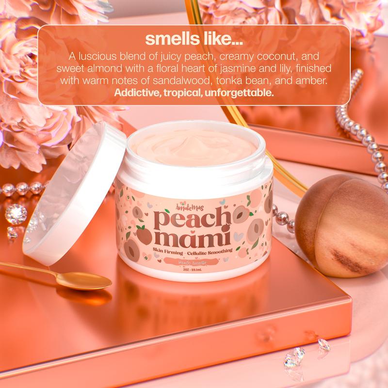 Peach Mami Firming Body Cream – Caffeine + Hyaluronic Acid for Smooth, Glowing Skin
