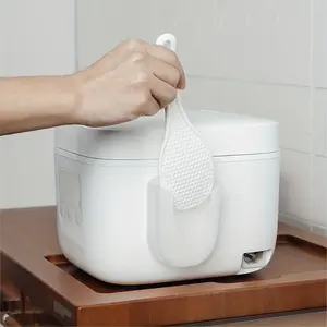 1pc, Kitchen Rice Spoon Storage Rack, Suction Cup Type Rice Cooker Rice Shovel Holder Hanging Rack, Creative Household Soup Spoon Rack