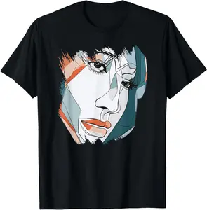 100% cotton Unisex Abstract Woman Face Abstract Art T-Shirt