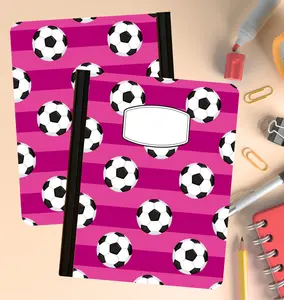 Composition Book - Soccer Pink