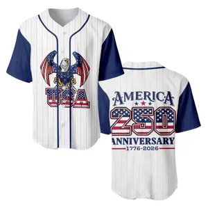 USA Eagle 1776 2026 Baseball Jersey, 250th American Anniversary Sports Shirt, USA 250 Years of Freedom Sports Jersey for Adults Youth and Kids