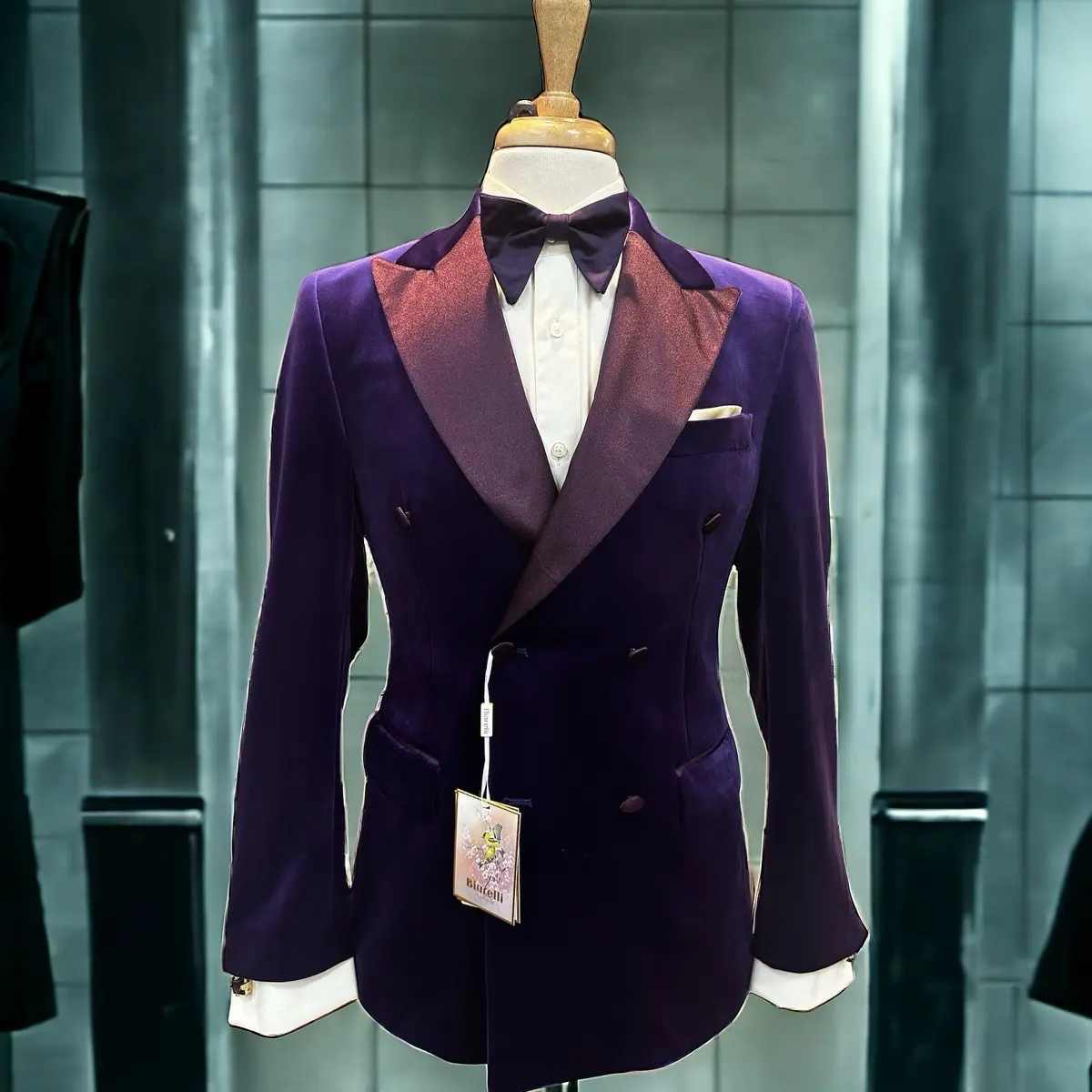 BIARELLI 2pc PURPLE ON PURPLE TUXEDO from Dubai
