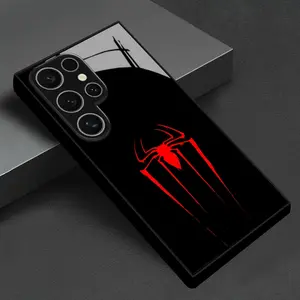 Spider Trendy Glass Phone Case for Samsung S25-S20, Note10-Note20, a Series, High-Quality Business Style, Exclusive Design