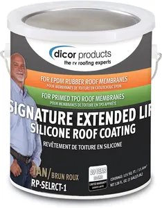 Dicor 1 gal 100 Percent Silicon Solid Signature Extended Life Roof Coating Can, Tan