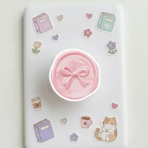 Pink Bow Magnetic Phone Grip – Cute Coquette Aesthetic Phone Holder