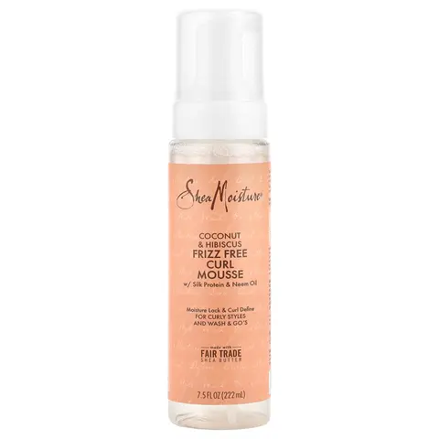 SheaMoisture Frizz Free Curl Mousse, Coconut & Hibiscus, 7.5 fl oz (222 ml)