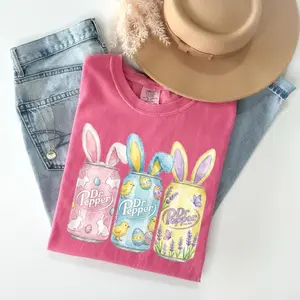 Comfort Colors Easter Soda Can Shirt - Funny Bunny Sweatshirt - Easter Drinks Tee - Soda Lover Gift - Spring Top - Cute Bunny Sweater