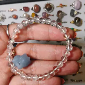 Custom Crystal Bracelet with Unique Design and Clear Beads as Shown