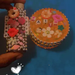 Bedazzling Lighters and grinder with Colorful Beads and Floral Design for Stylish Accessory