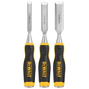 Dewalt 2015407 Wood Chisel Set, Black & Yellow - 3 Piece