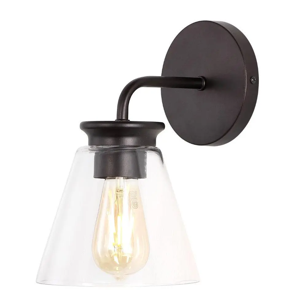 JONATHAN Y Kondo Modern Farmhouse Iron LED Decorative Dimmable Wall Light - Aesthetic Vanity Lighting Fixtures, Modern Rustic Lamps for Living Room, Bedroom