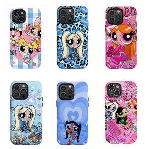 Powerpuff Girls Vibrant Cartoon Phone Case,Shockproof Protective Cover,Durable Design Compatible for iPhone 17 Pro Max 16/15/14/13/12/11 Pro Max Plus and for SamsungS25,S24,S23,S22,Aesthetic phone Cover,Cellphone Protection
