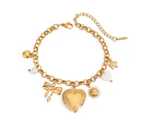 Lovers Locket Charm Bracelet