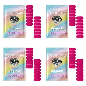 Sweet Mouth Tape 1 - 4 month supply mouth tape, Pink and black , adhesion, 120 Strips, sports accessories,Gentle Healthcare