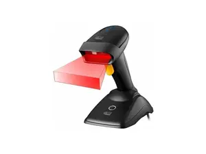 Adesso NuScan 2500 2D Barcode Scanner Wireless Bluetooth & 2.4GHz Handheld Bar Code Reader with Charging Cradle for POS Inventory Management