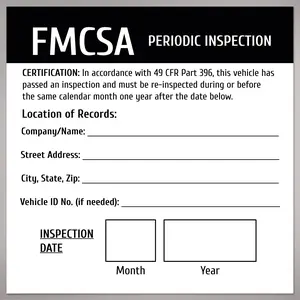 Avery FMCA Periodic Inspection Stickers, Waterproof, UV Resistant, Preprinted, Handwrite Only, 4" x 4", 100 Stickers