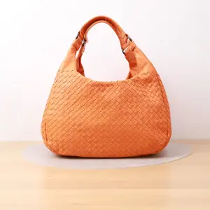 Pre-owned BOTTEGA VENETA Nappa shoulder Campana Hobo Orange CPU0609