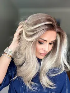 Lovestory Yori Synthetic Lace Front Wig Heat Resistant Highlight Color Pre Plucked Glueless Lace Front Wigs ForWomen Party Cosplay Daily Wear