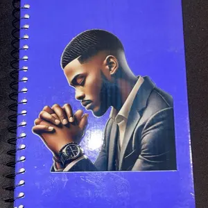 Custom Prayer Journal with Rhinestone Crosses and Personalized Names for Spiritual Reflection and Notes