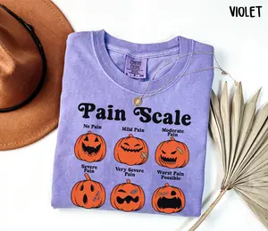 Comfort Colors Halloween Nurse Shirt, Pain Scale Fall Pumpkin Nurse T-Shirt, RN Shirt, Pediatric Nurse, Nicu Nurse, Registered Nurse Shirt