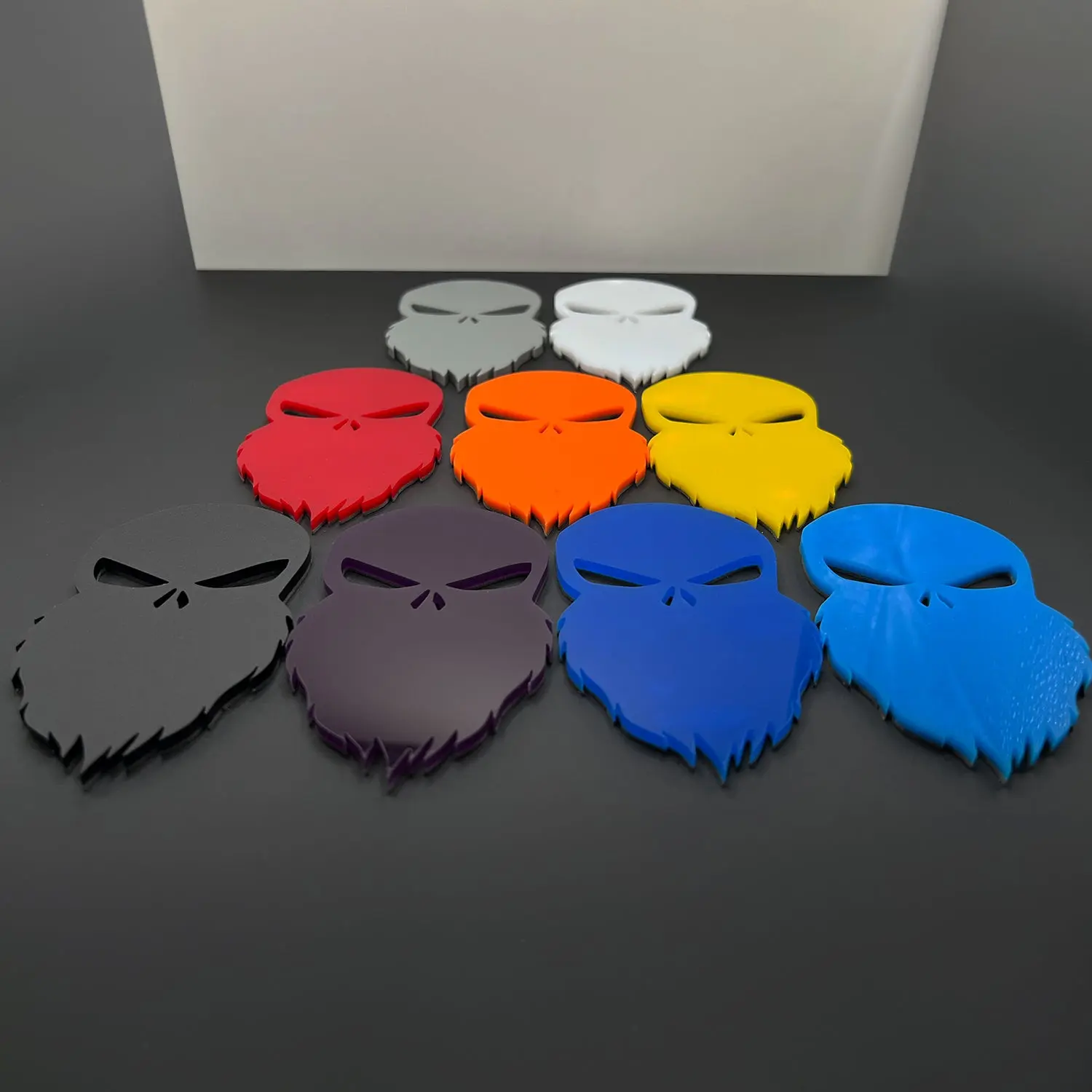 ONE (1) BEARDED PUNISHER Car Truck Emblem Badge USA Made