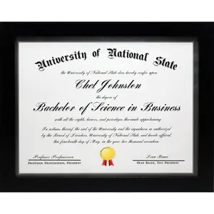 85x11 black gallery certificate and document frame wide molding includes both attached hanging hardware and desktop easel award certificates documents a diploma or a photo 85 x 11