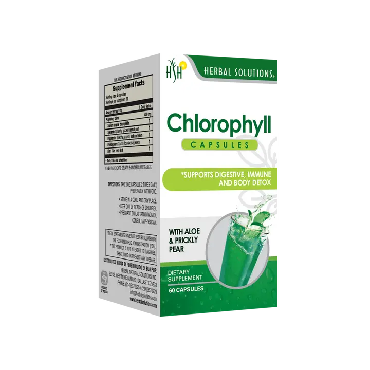 Chlorophyll Capsules | Capsules | 60 Capsules | Herbal Solutions