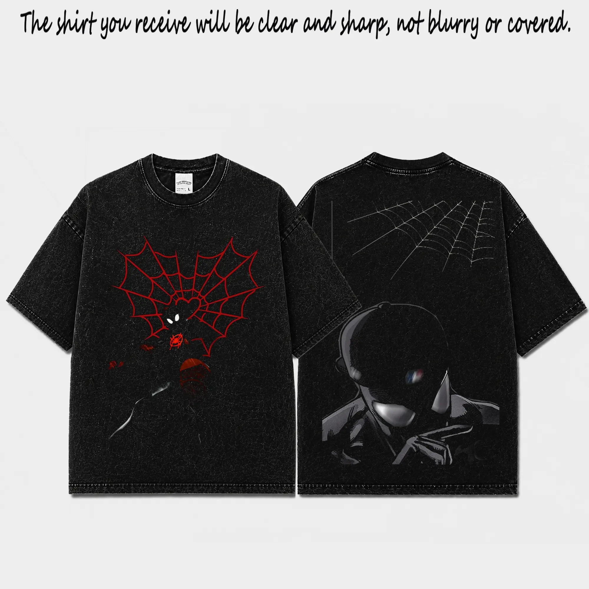 Spidey #4 Inspired Oversized Black Graphic T-Shirt, Vintage Movie Actor Fan Tee, The Peter Shirt, Y2K Comic Style Streetwear Top, Black Cotton Unisex Tee, Retro Superhero Inspired Shirt, Gift for Movie Fans