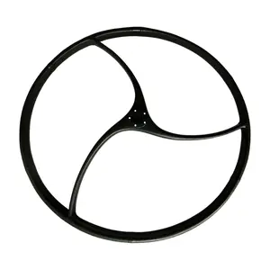 MARINE CITY 925mm Carbon Fiber Steering Wheel – Wavy 3 Spoke Design, UV-Coated