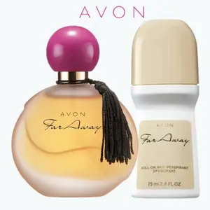 Avon Far Away Fragrance Classic 1.7fl oz Set with Roll Antiperspirant for Classic Scent Lovers