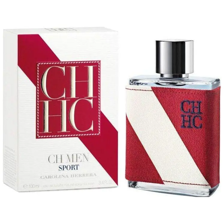 Carolina Herrera CH Men Sport Eau de Toilette, Aromatic Woody Men's Cologne with Notes of Bergamot & Sage, 3.4 fl oz